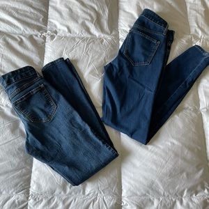 Two pair Old Navy Skinny Jeans medium wash